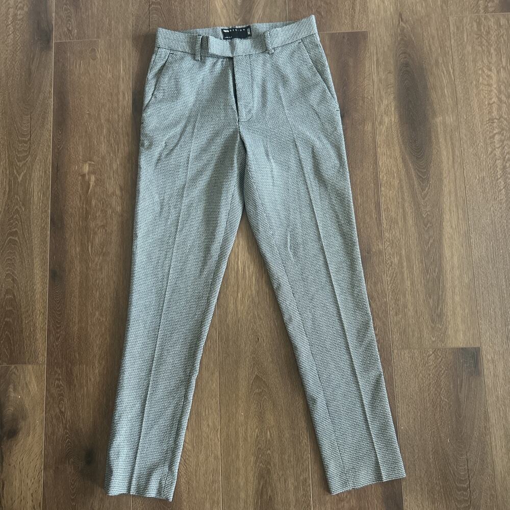Asos Gray Plaid Tweed Hand Wool Trousers Men’s 28x30